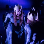 Marie Ponce is King Richard in Lit Moon Theatre Company's "Richard III" 3/7/17 Westmont College Black Box Theater