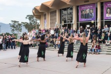UCSB Arts & Lectures - Na Lei Huku I Ka Wekiu hula lesson 4/9/17 Campbell Hall