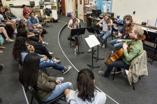 UCSB Arts & Lectures - Danish String Quartet outreach 2/29/16 Santa Barbara Junior High © David Bazemore